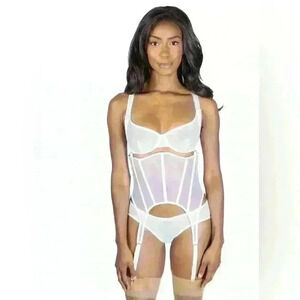 Sheer Corset Garter Belt Beta by Less Is A’mor